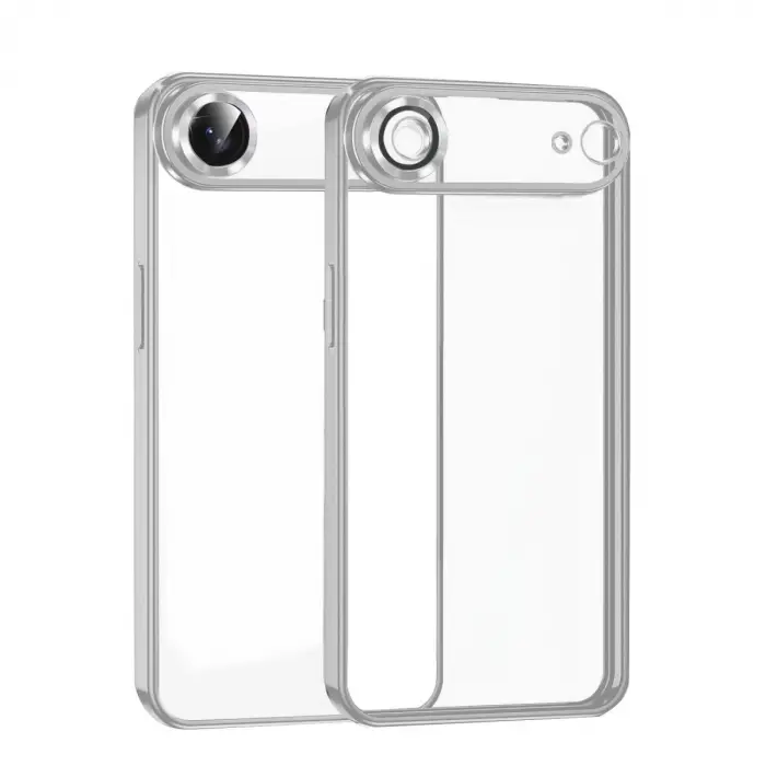 iPhone 17 Air Razer Lensli Silikon - Gümüş
