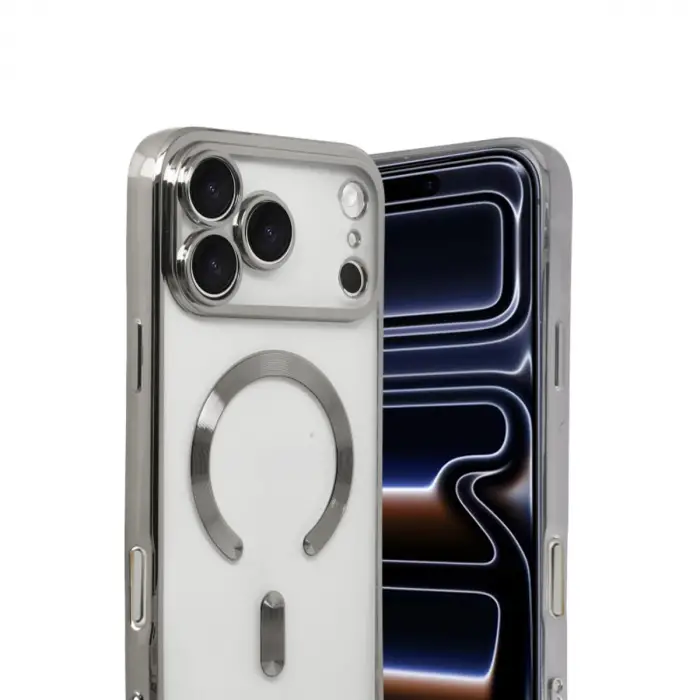 iPhone 17 Pro Max Kross Magneticsafe Kapak - Gümüş