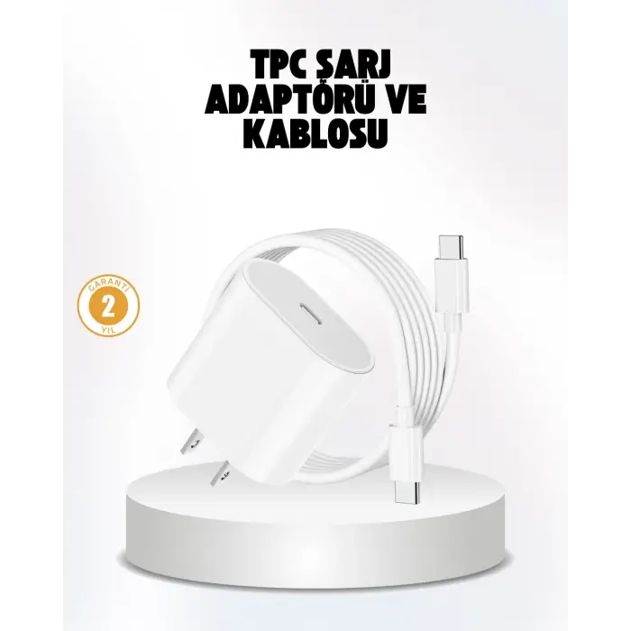 iPhone ve iPad Uyumlu 20W Güvenli USB-C Hızlı Şarj Adaptörü