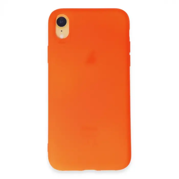 iPhone XR Kılıf First Silikon - Parlak Turuncu