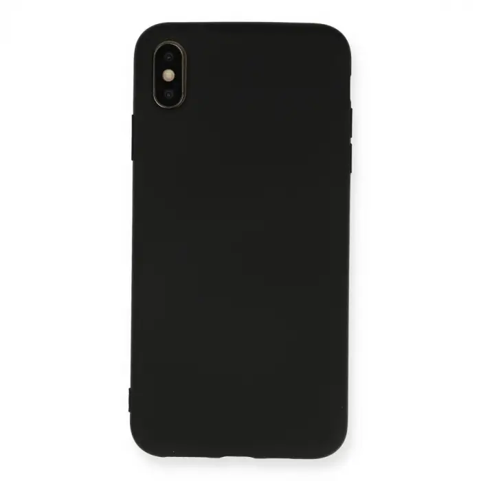 iPhone XS Max Kılıf Nano içi Kadife Silikon - Siyah
