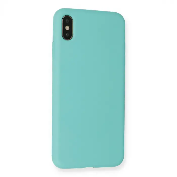 iPhone XS Max Kılıf Nano içi Kadife Silikon - Turkuaz