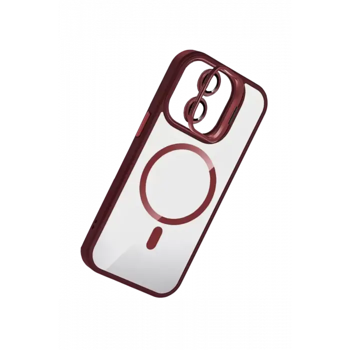 Joko Apple iPhone 11 Remim Lensli Magsafe Standlı Kapak - Bordo