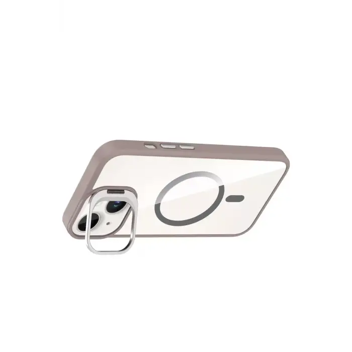 Joko Apple iPhone 13 Remim Lensli Magsafe Standlı Kapak - Titan Gri