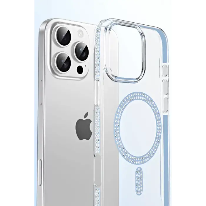 Joko Apple iPhone 14 Move Taşlı Magsafe Kapak - Mavi