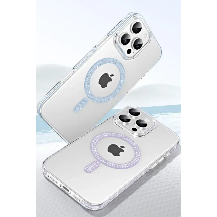 Joko Apple iPhone 14 Move Taşlı Magsafe Kapak - Natural Grey