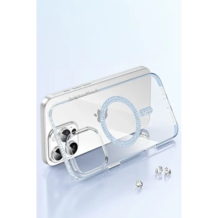 Joko Apple iPhone 14 Pro Max Move Taşlı Magsafe Kapak - Lila