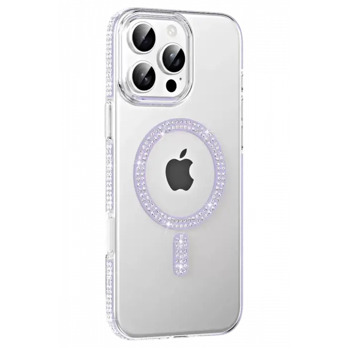 Joko Apple iPhone 16 Pro Max Move Taşlı Magsafe Kapak - Lila