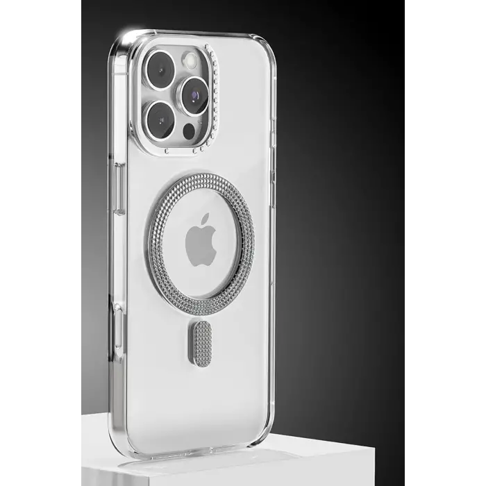 Joko Apple iPhone 16 Pro Max Tash Diamond Magsafe Kapak - Beyaz
