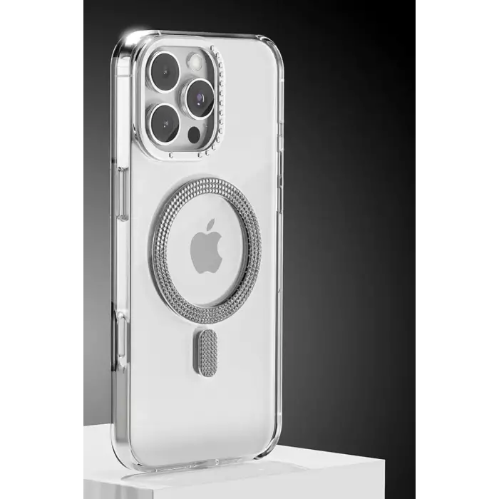 Joko Apple iPhone 16 Pro Max Tash Diamond Magsafe Kapak - Beyaz