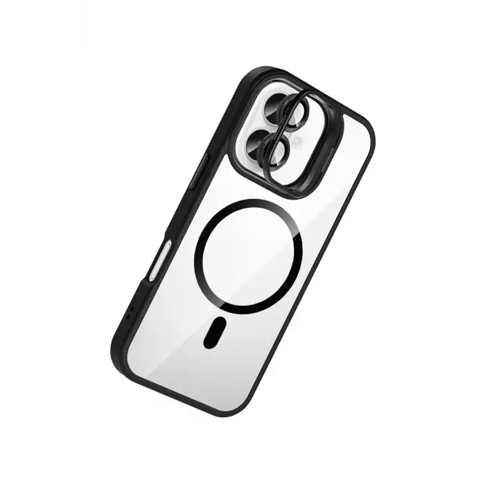 Joko Apple iPhone 16 Remim Lensli Magsafe Standlı Kapak - Siyah