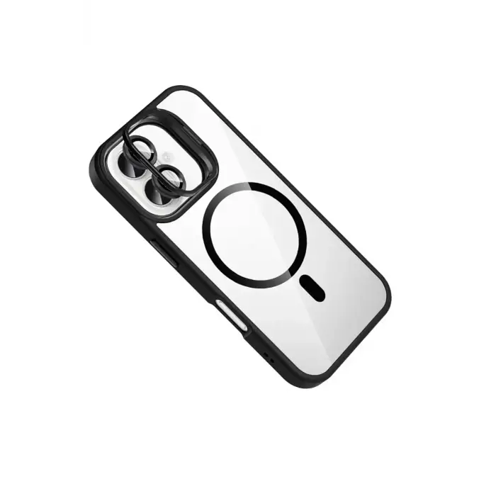 Joko Apple iPhone 16 Remim Lensli Magsafe Standlı Kapak - Siyah