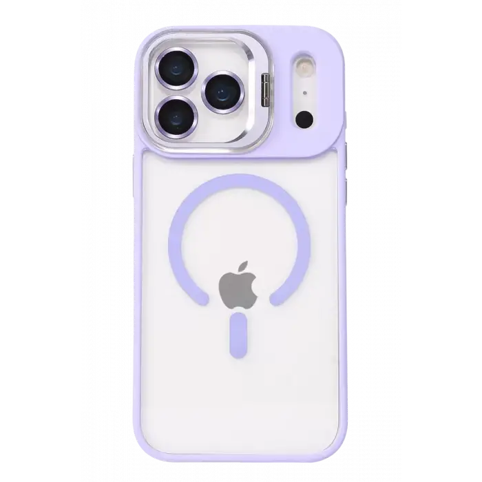 Joko Apple iPhone 17 Pro Max Remim Lensli Magsafe Standlı Kapak - Lila