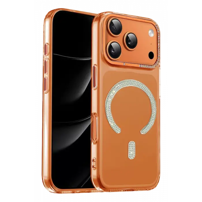 Joko Apple iPhone 17 Pro Max Tash Diamond Magsafe Kapak - Turuncu
