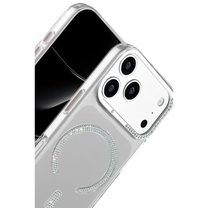 Joko Apple iPhone 17 Pro Tash Diamond Magsafe Kapak - Beyaz