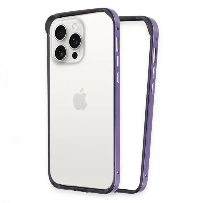 Joko iPhone 14 Pro Max Land Bumper Koruma Kapak - Derin Mor