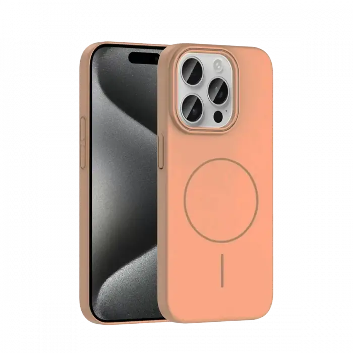 Joko Apple iPhone 15 Pro Max Broş Magsafe Kapak - Çöl Titanyum