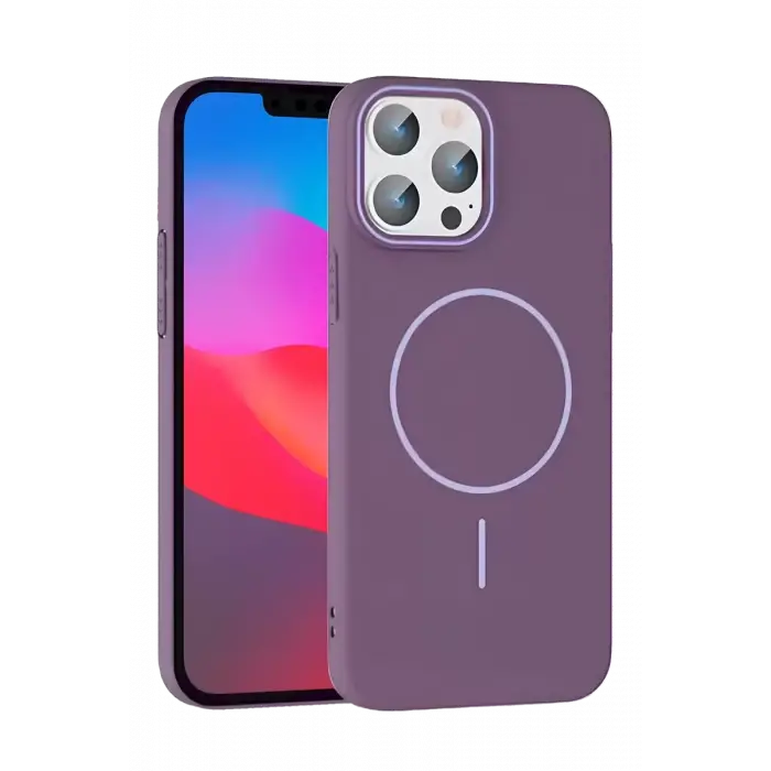 Joko Apple iPhone 15 Pro Max Broş Magsafe Kapak - Mor