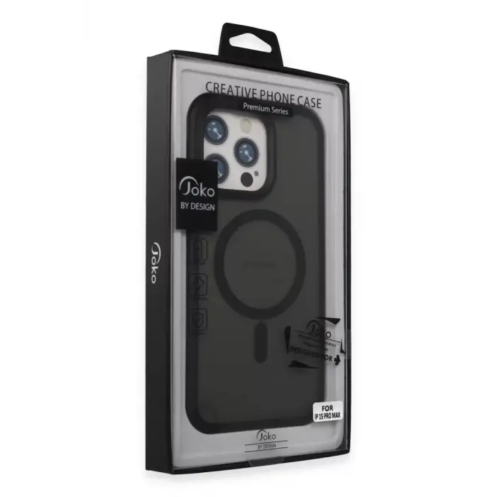 Joko Apple iPhone 15 Pro Max Toras Airbag Magsafe Kapak - Siyah