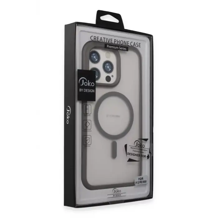 Joko Apple iPhone 15 Pro Max Toras Airbag Magsafe Kapak - Titan Gri
