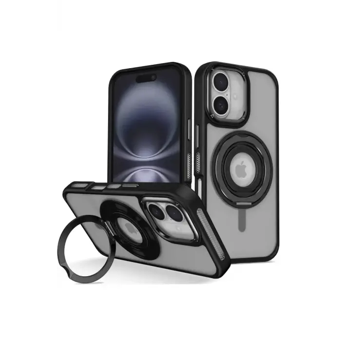 Joko Apple iPhone 16 Banza Magsafe Standlı Kapak - Siyah