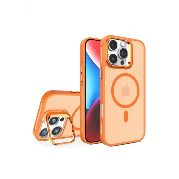 Joko Apple iPhone 16 Pro Flet Lens Magsafe Kapak - Turuncu
