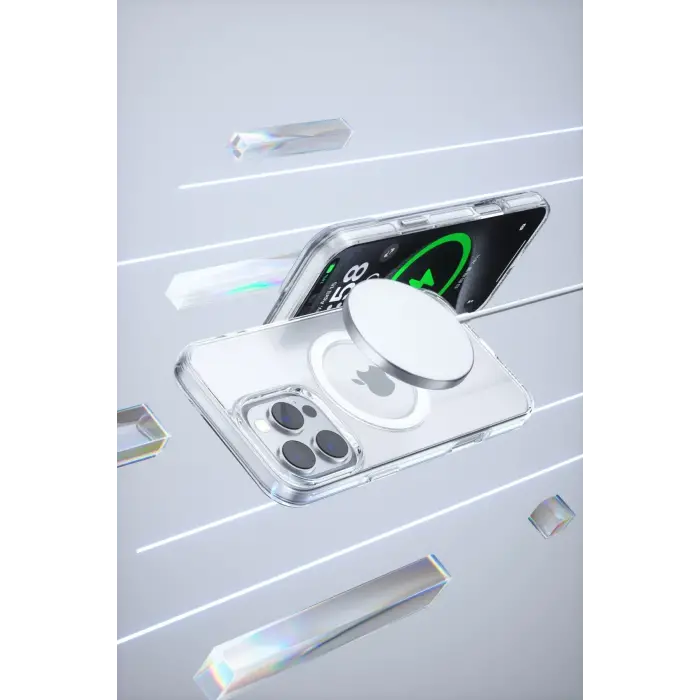 Joko iPhone 16 Pro Gleam PC Sert Magsafe Kılıf - Şeffaf