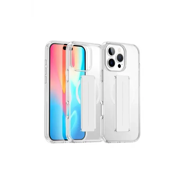 Joko Apple iPhone 16 Pro Max Kılıf Alfa Magsafe Standlı Kapak - Şeffaf