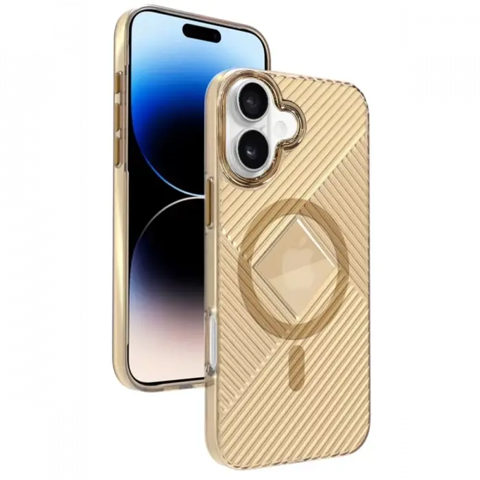 Joko Apple iPhone 16 Stella PC Sert Magsafe Kılıf - Gold