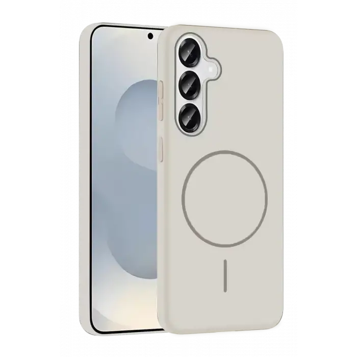 Joko Samsung Galaxy S25 Broş Magsafe Kapak - Krem