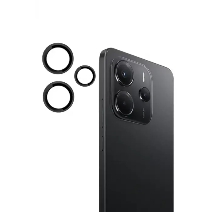 Joko Xiaomi Redmi Note 14 4G PVD Metal Kamera Lens - Siyah