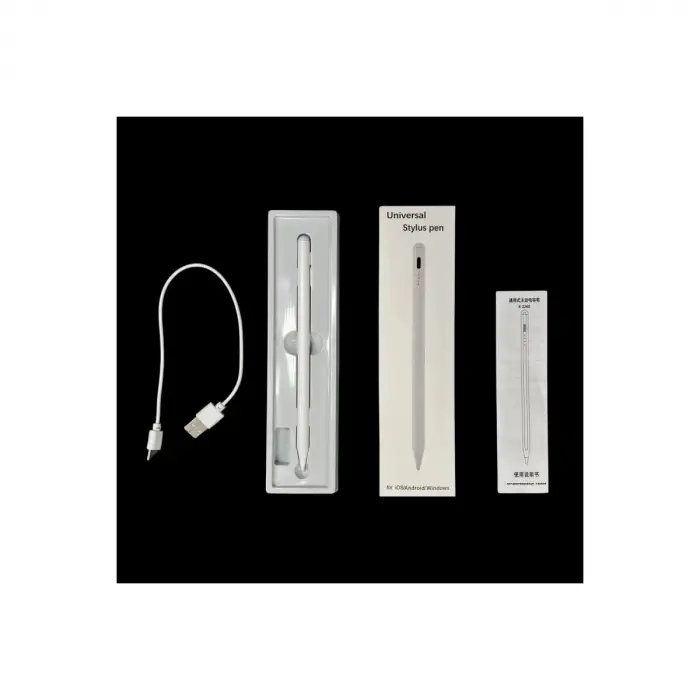 K2260 IOS ve Android Uyumlu Universal Dokunmatik Stylus Kalem - Beyaz