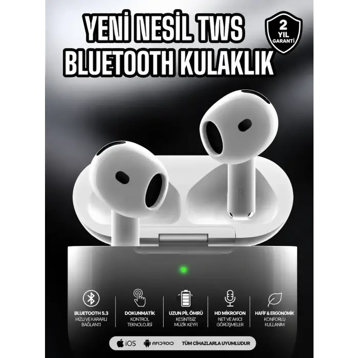 Kablosuz Bluetooth Kulaklık TWS ANC Özelliği Yüksek Ses Kaliteli