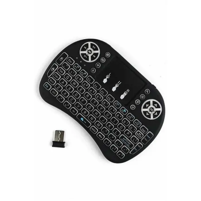 Kablosuz Türkçe Q Klavye RGB Işıklı Televizyon Ps3 Dokunmatik Mouse