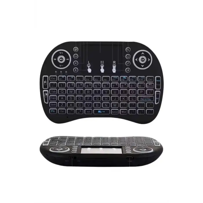 Kablosuz Türkçe Q Klavye RGB Işıklı Televizyon Ps3 Dokunmatik Mouse