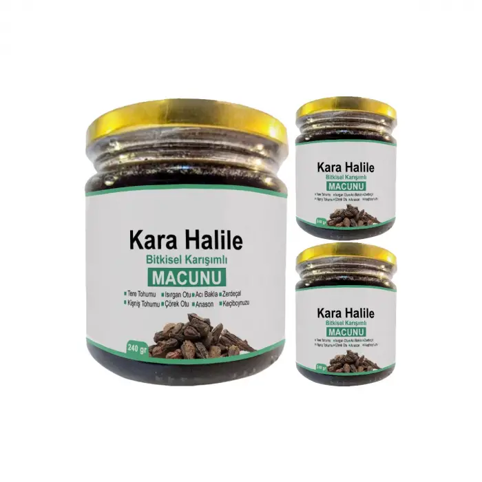 KARA HALİLE 3 ADET BİTKİSEL KARIŞIMLI TERMİNALİA CHEBULA MACUNU 240 GR