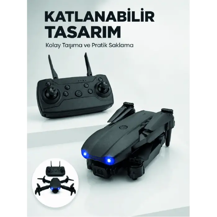 Katlanabilir Kamera Drone 4K HD Görüntü, Hover Özelliği ve Uzaktan Kumanda