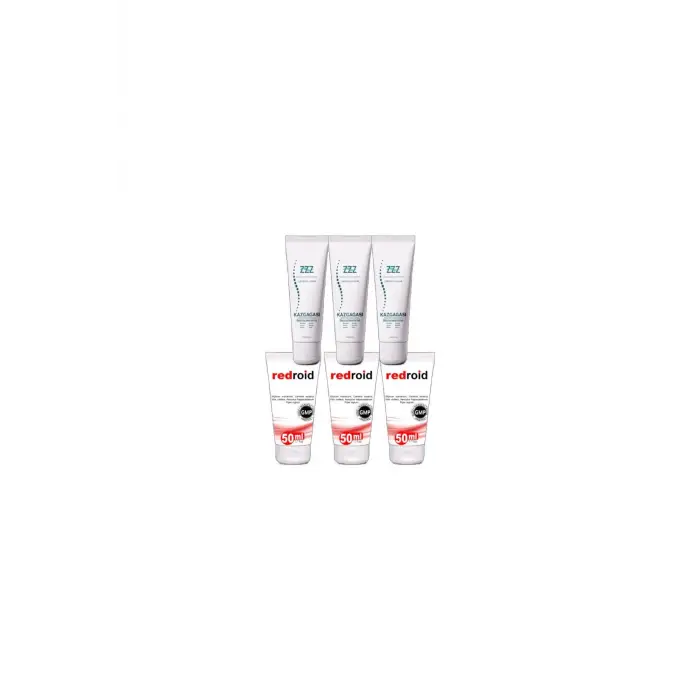 Kaz Gagası Kremi 3x100 ml Rahatlatıcı +Redroid Rahatlatıcı  Krem 3x50 ml