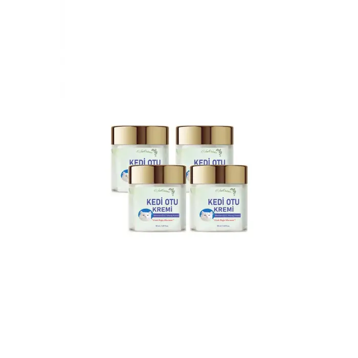 Kedi Otu Kremi 50 ml 4 Adet Kafur Ağacı Yağı İçerikli Rahatlatıcı Krem