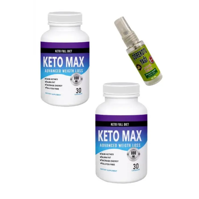 Keto Max Destekleyici Ürün  30lu X 2 Adet + Masaj Yağı 30 ml