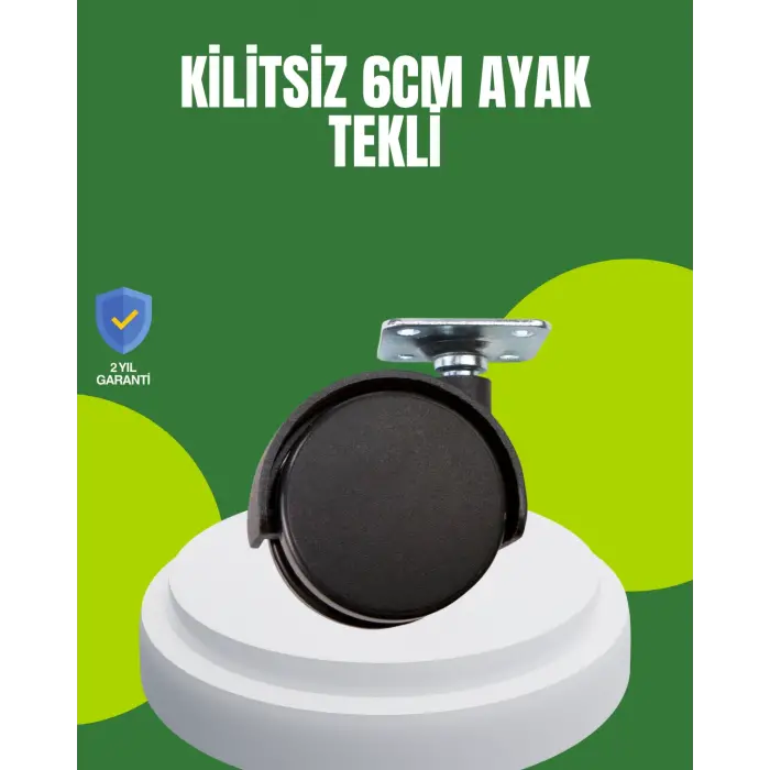 Kilitsiz 6 cm Tekerlek Ayak Tek Adet