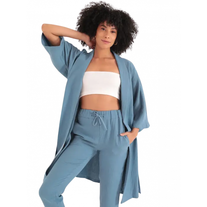 Kimono Üst - İNDİGO