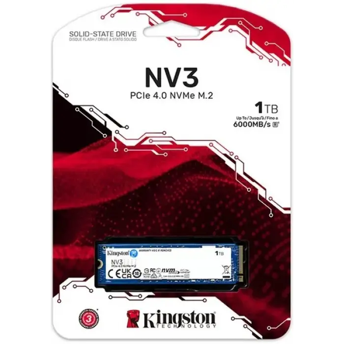 KINGSTON NV3 1TB M.2 NVMe PCIe 6000/4000MB/S SSD DISK SNV3S/1000G