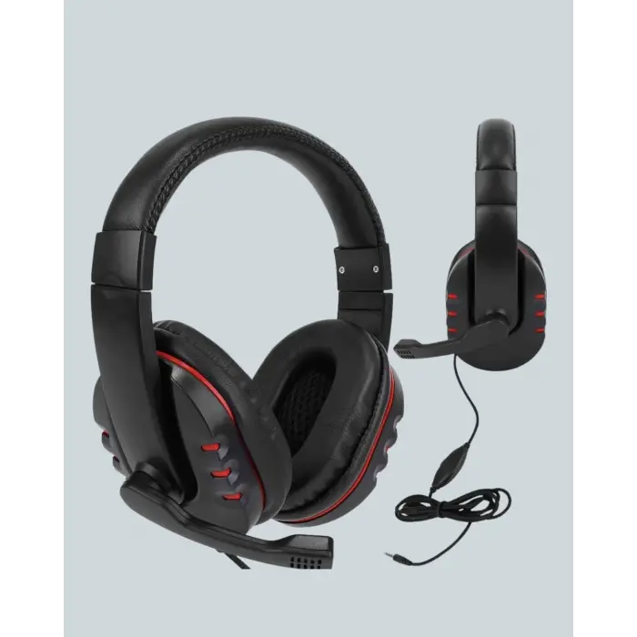 Kırmızı Gaming Headset Mikrofonlu Sağlam Kablolu Konforlu