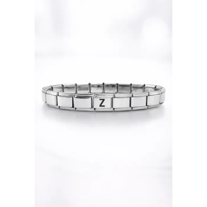 Kişiye Özel Z Harfli Çelik Bileklik – Paslanmaz Çelik Bileklik, Zarif Minimal Harf Bileklik