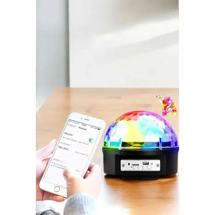 Kompakt Tasarımlı, Telefon Kontrollü Disko Topu Işıkları