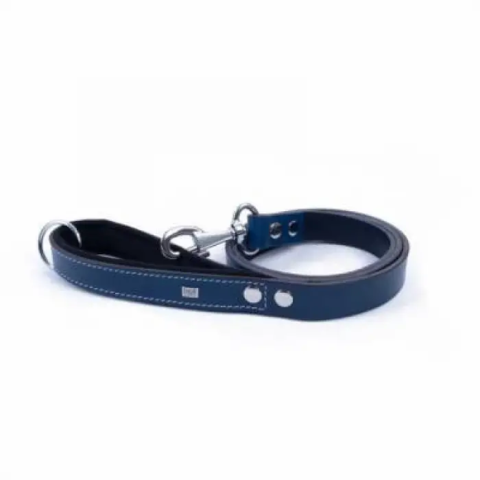 Konfor Klasik Deri Köpek Gezdirme Tasması Royalblue 3x100 Cm