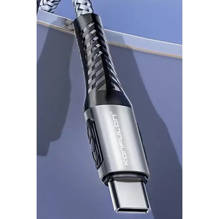 Konfulon DC43 Type-C to Type-C 1M Örgü 60W Hızlı Şarj Kablo - Yeşil