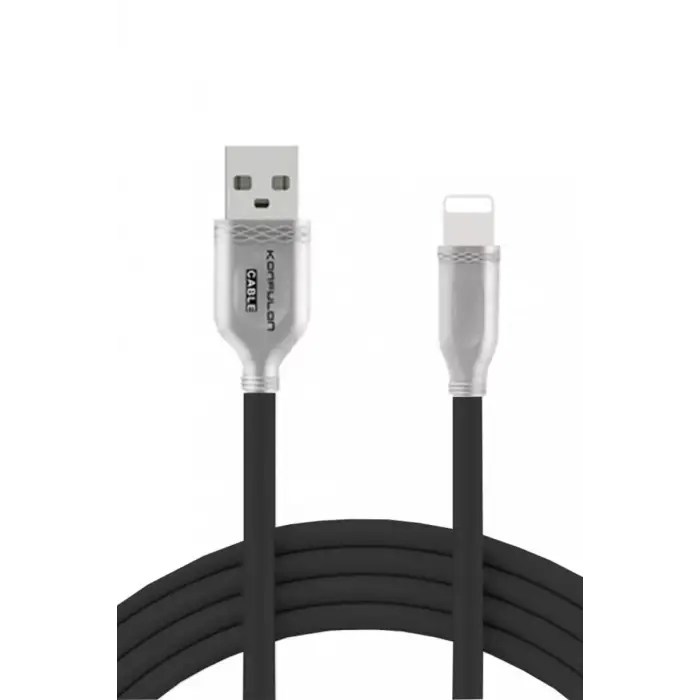Konfulon S48 Lightning Kablo iphone Uyumlu 1M 3A - Siyah