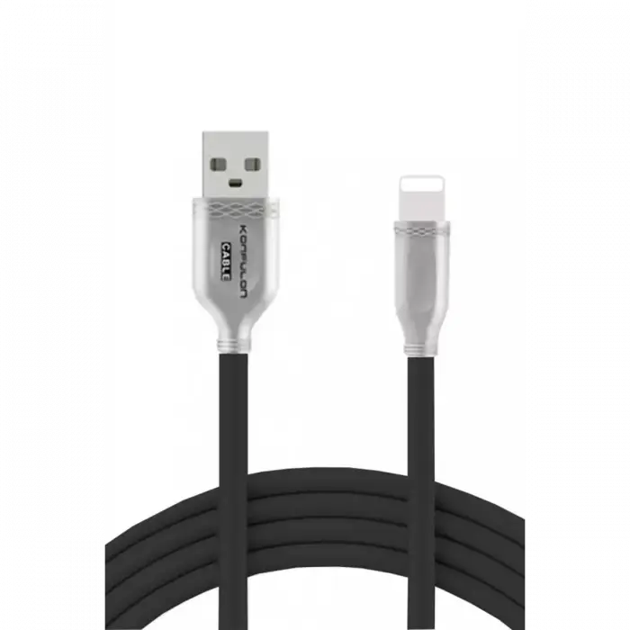 Konfulon S48 Lightning Kablo iphone Uyumlu 1M 3A - Siyah